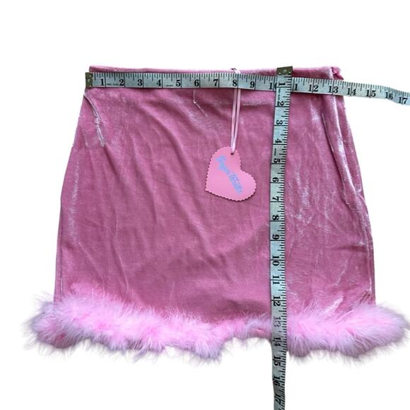 NEW Dolls Kill Sugar Thrillz PRETTY FILTHY FEMME VELVET MINI SKIRT Size Small - Picture 2 of 9